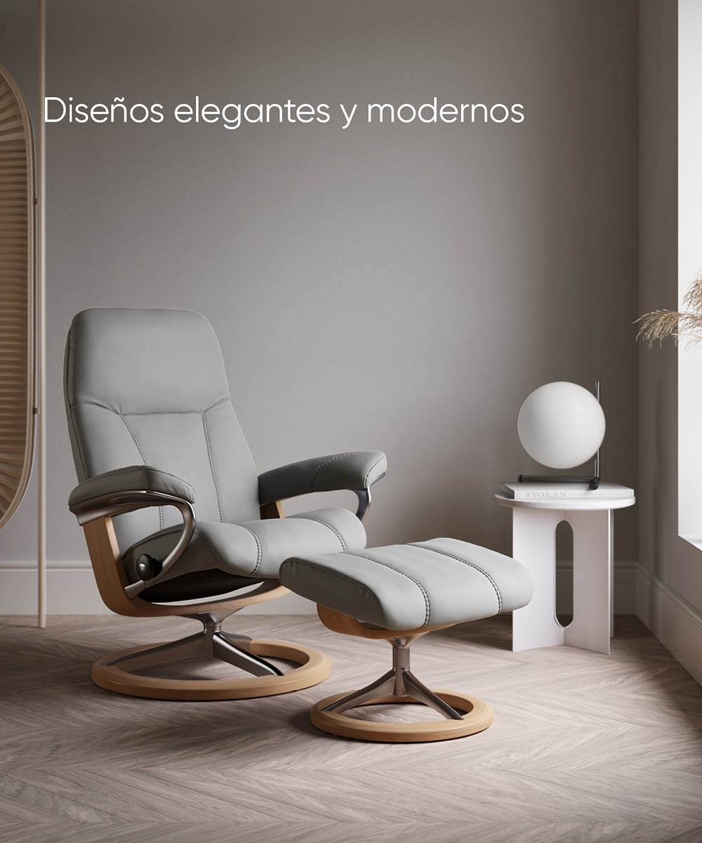 Sillón relax contemporáneo - SUNRISE - Stressless - de cuero / de tejido /  reclinable